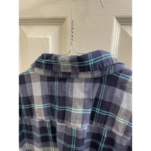 Normal Brand Shirt Mens Large Blue Gray Plaid Button Down Long Sleeve - Picture 10 of 12